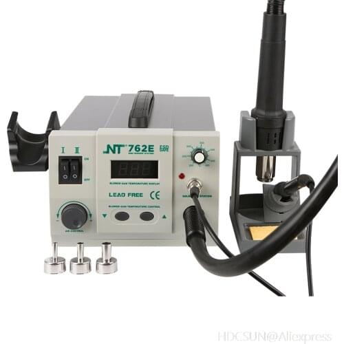 2 in 1 BGA Lead-free Adjustable Hot Air Rework Station Soldering iron digtal screen 750W For CPU PCB