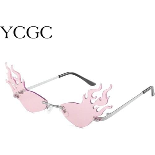 2020 New Fashion Fire Flame Sunglasses Women Men Vintage Sun Glasses Eyewear Luxury Trendy Streetwear Brand Designer Sunglasses