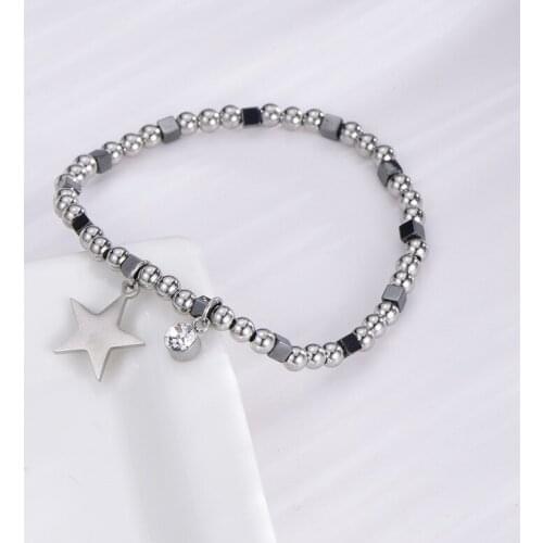 2021 Fashion Mix Stainless Steel Lucky Bracelet For Ladies