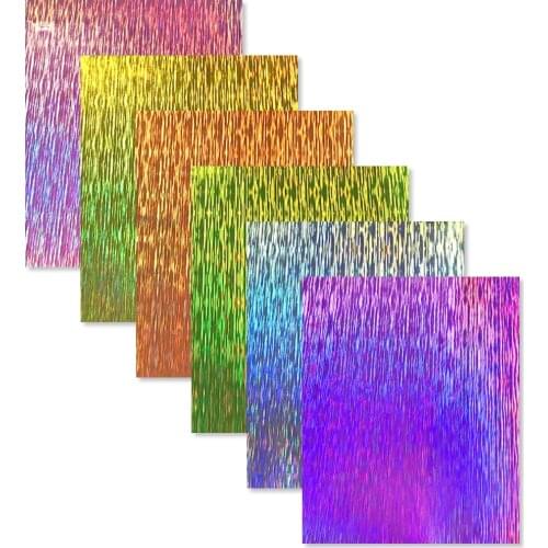 6 Sheets 12" x 10" Bundle Brushed Glitter Craft Vinyl 6 Assorted Colors Making Letter Pattern Film for Cup Wall Decor Cricut DIY