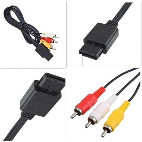 1.8M For Nintendo 64 Audio TV Video Cord AV Cable to Cube N64 For Super GameCube Game Nintend Accessory RCA SNES Q0L4