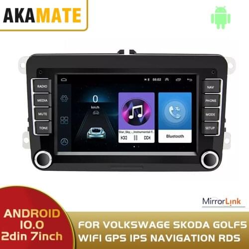 Car Android Stereo GPS Radio For Volkswagen 2din 7inch HD Car Video Player Bluetooth WIFI GPS 4G Net Work Support Rear Camera