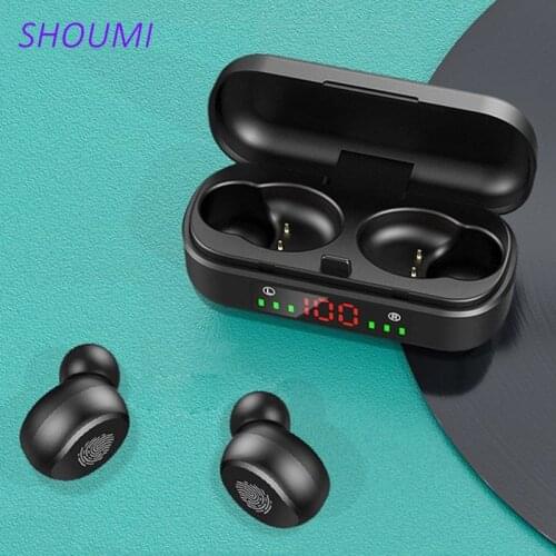 Shou Mi Wireless Headset Bluetooth 5.0 Earphone TWS HIFI Mini In-ear Sports Running Headsets Mic Support Xiaomi iPhone HD Call