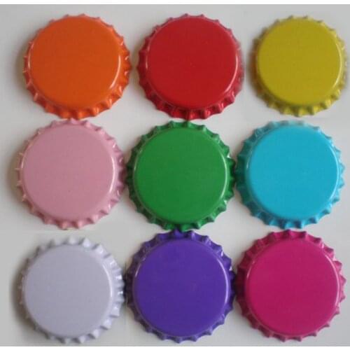 Both Side Colored Crown Caps Bottle Caps Metal Beer Cap for Hair Bows Crafts Jewelry Accessories Without Hole 4000 pcs/Lot