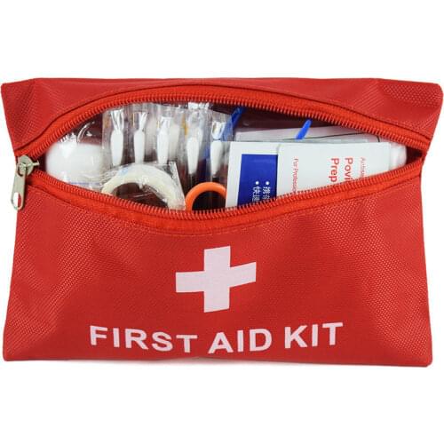 Car Home Travel Portable Medical kit Earthquake Emergency Kit small Drug Bag Small Storage Soft bag Red Canvas bag Factory Sale