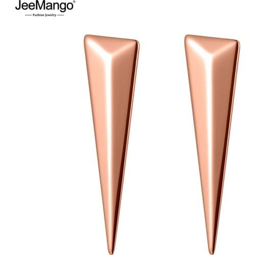 JeeMango Punk 316L Stainless Steel Geometric Triangle Stud Earrings Bohemia Style Party Earrings Jewelry For Women Girls JE20082