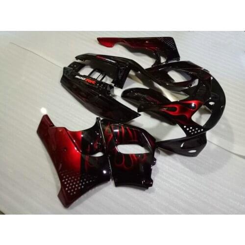 Motorcycle Fairing Kit for CBR900RR 893 96 97 CBR 900RR CBR900 RR 1996 1997 ABS Red Flames Black Bodywork+Gifts HI17