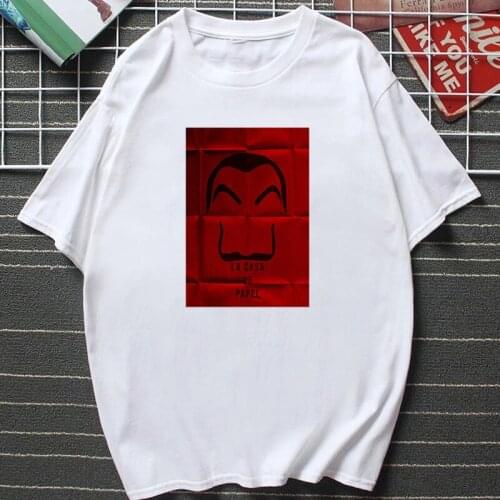 La Casa De Papel Printing Men T Shirt Funny Money Heist House of Paper T-Shirt 2021 Hot Sale Male Tops Oversized Streetwear Tee