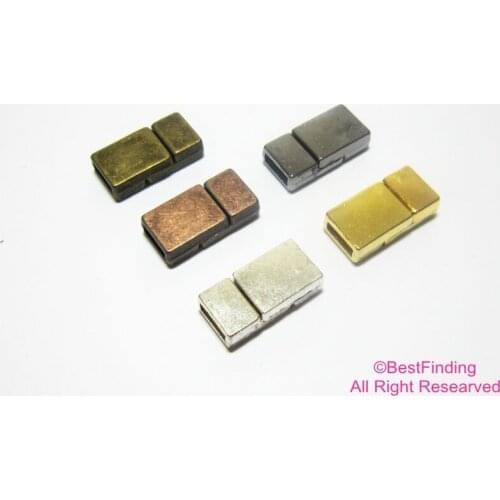 Flat magnetic clasp 6x2mm leather cord clasp 6mm magnet clasp FC33