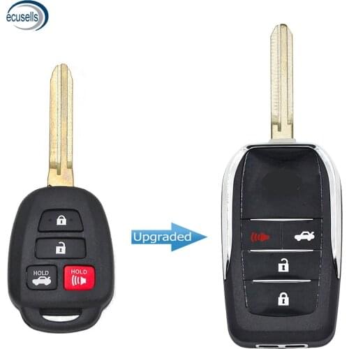 2/3/4 Buttons Modified Folding Remote Key Shell For Toyota Prius C Corolla Yaris Avensis 2013 2014 2015 2016 2017 2018 Toy43