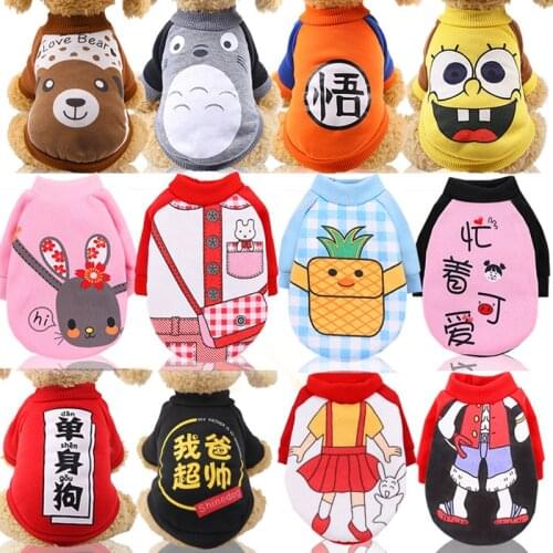 Cartoon Cheap Dog Clothes For Small Dogs Winter French Bulldog Coat Dog Halloween Costume Chihuahua Puppy Hoodies Pet Clothes