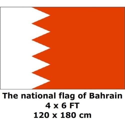 National Flag of Bahrain 120 x 180 cm 100D Polyester Bahrainese Flags And Banners National Flag Country Banner