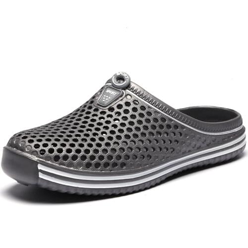 New Fashion Men Summer Slippers Hollow Out Breathable Beach Flip Flops Unisex Casual Slip-on Flats Sandals Men Travel Shoes