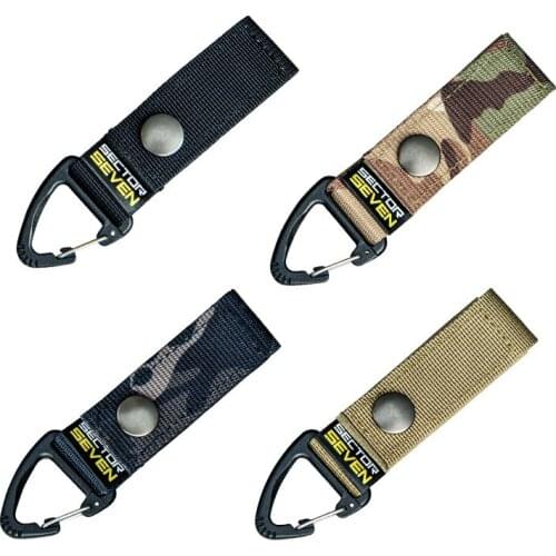 Outdoor Multi Purpose Tactical Triangle Buckle Belt Quick Hanging Single Point Hook Survival Key Chain EDC