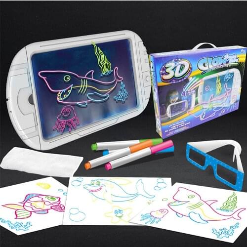 Drawing tablet Childrens toys 3D Led Drawing Board for Baby Toys Painting Educational Toys Creativity for Children drawing sets