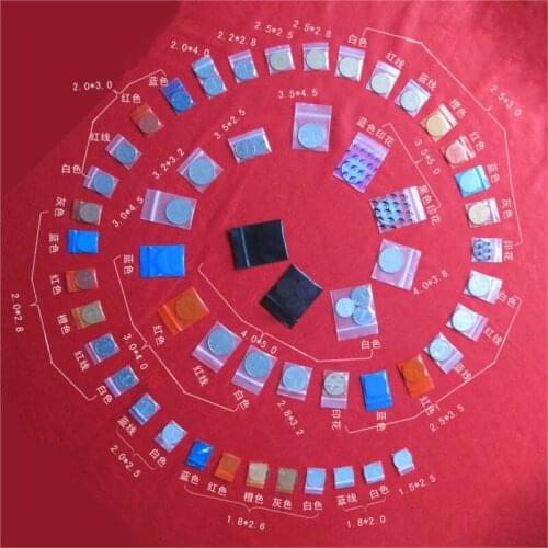 200pcs In/ Smallest =1.5x2.5cm~5x7cm Plastic Transparant Pe Zipper lock Reclosable Valve Packing Bags, Thickness =200micron