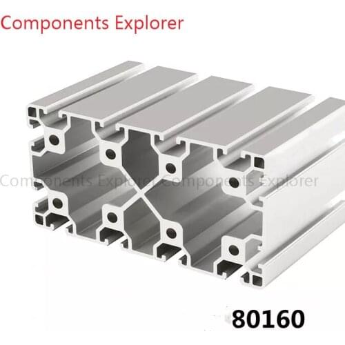 Arbitrary Cutting 1000mm 80160 Aluminum Extrusion Profile,Silvery Color