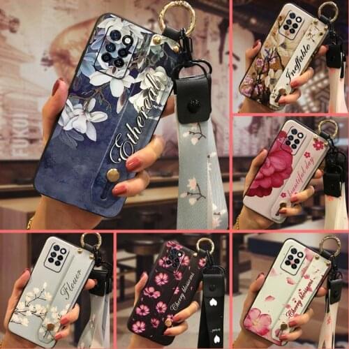 Wrist Strap For Girls Phone Case For infinix X695/Note10 Pro For Woman Lanyard Anti-knock