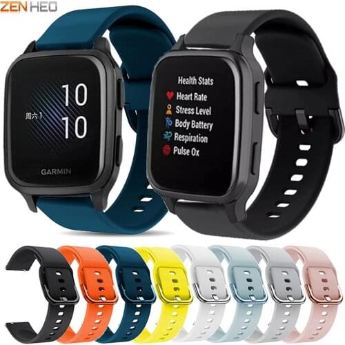 20mm Watch Strap For Garmin Venu/Venu SQ Silicone Watchband Bracelet for Garmin Vivoactive 3/GarminMove 3 Luxe Style