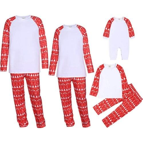 Christmas Family Matching Pajamas Set Cartoon Printed Father Mother Son Daughter Clothes Adult Kids Sleepwear Suit Baby Romper