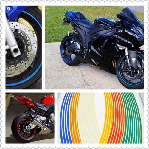 Strips Motorcycle Wheel Sticker Reflective Decals Rim Tape Bike Car Styling For Kawasaki 636 H2 TRIUMRH TIGER 1050 SpoRt