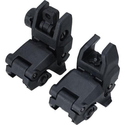 Hot sale Tactical Military Folding Front Rear Sight Set Arms Gear Foldable Black fit for 20mm Rail Airsoft