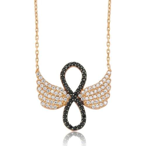Tevuli 925 Sterling Silver Angel Wing Infinity Ladies Necklace