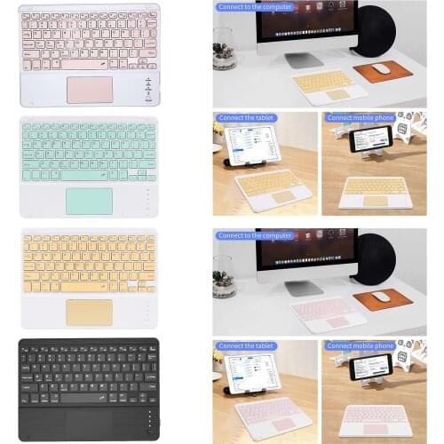 Slim Wireless Bluetooth Keyboard for iPad Smartphones, Rechargeable Battery, Long endurance