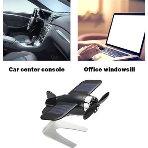 Car Decoration Airplane Non-slip Solar Energy Rotate Automobile Dashboard Aircraft Model Hot Figurines & Miniatures