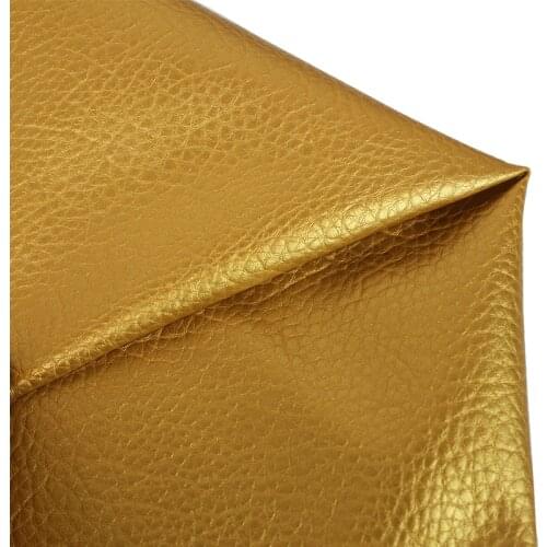 50x140cm bright gold PU leather fabric decoration soft bag car interior upholstery sofa leather fabric renovation hard