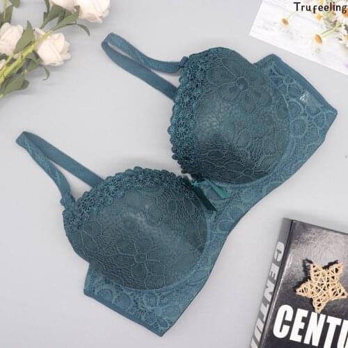 Softrhyme Plus Size Womens Underwear Top Female Sexy Bra Gathers Big Cup Lace Jacquar 40 42 44 46 48 50 D Underwear For Women
