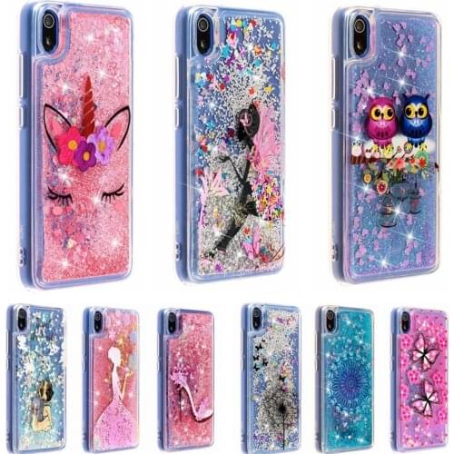Liquid Case for Xiaomi Redmi 7A case cover on sFor Coque Xiomi Xiaomi Redmi 7A 7 A Fundas Glitter Dynamic Soft TPU Phone Case
