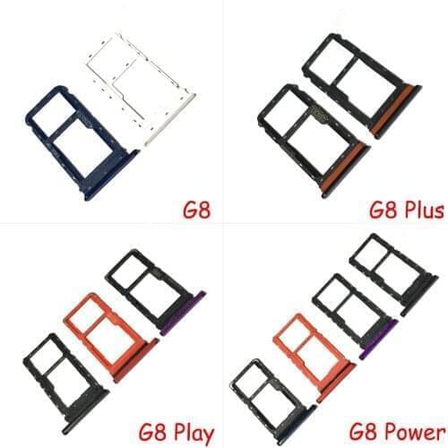 10PCS For Motorola Moto G8 G8 Plus G8 Play Sim Card Tray SD Card Reader Socket Slot Holder Replacement Part