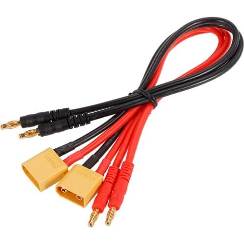 2pcs GOOLRC XT90 to 4.0 Male Banana Connector Ultra Adapter Wire Harness Charging Cable for RC Car Helicopter