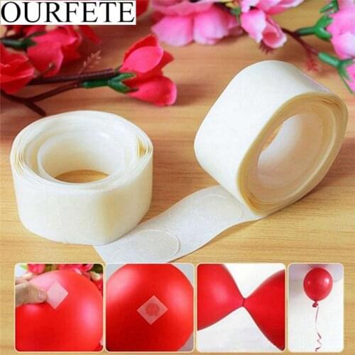 200 Dots Balloon Sticker Air Balloon Fixed Clip Number Letter Balon Glue Clamp Folder Tape Birthday Party Decoration for kids