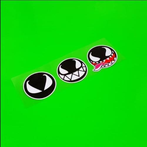 3 PCS Funny Monster Car Stickers Reflective Window Cute Comic Decal Vinyl For Venom Trucks Vans Walls Laptop