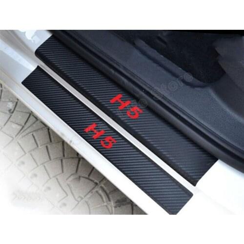 4pcs Car Door Sill Plate Protectors Strip Stickers For Haval H5 Anti Scratch Sticker Car-Styling