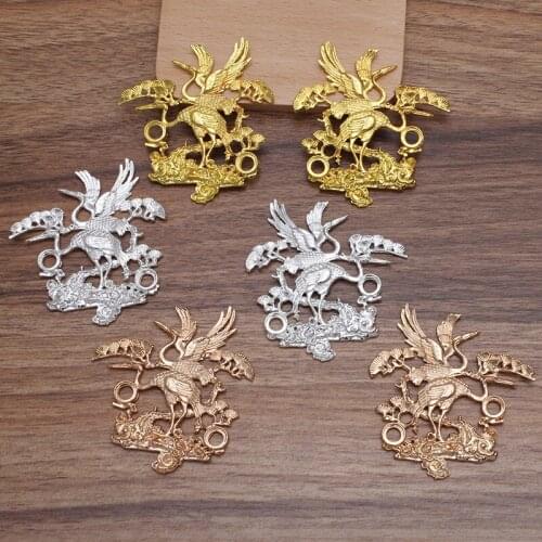 5 Pair/Lot 67*62mm Metal Bird Bridal Hair Accessories Making Materials Diy Jewelry Settings