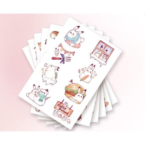 6pcs/Set Cute Pet Cartoon Animals Sticker DIY Diary Sticker Scrapbook Decoration Stationery Stickers