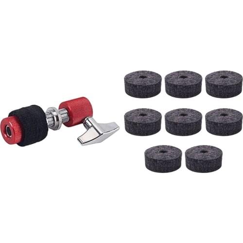 8Pcs Round Soft Grey Cymbal Stand Felt Washer For Drum With Hi-Hat Clutch For Hi Hat Cymbal Stand Jazz Drum Part