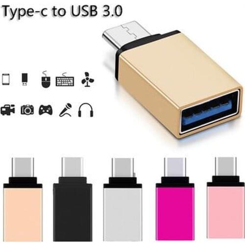 USB-C Type C Male To USB 3.0 Female Adapter Connector Metal Head Adapter OTG Data Metal Head for xiaomi Samsung huawei