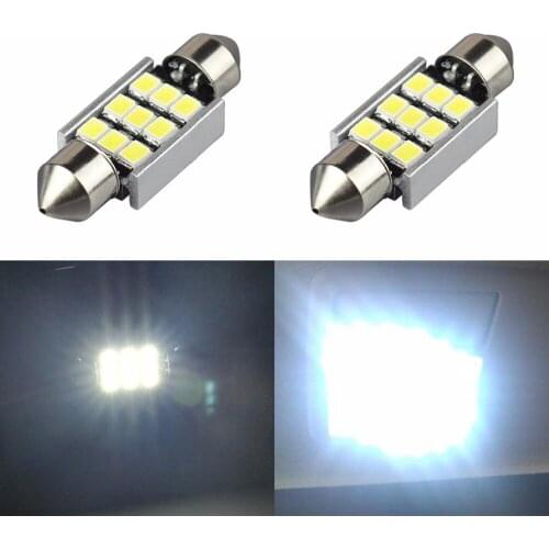 AGLINT 2PCS Canbus Festoon 36mm C5W 6418 LED Bulbs Auto Car Light Error Free License Plate Light Reading Dome Light 12V White