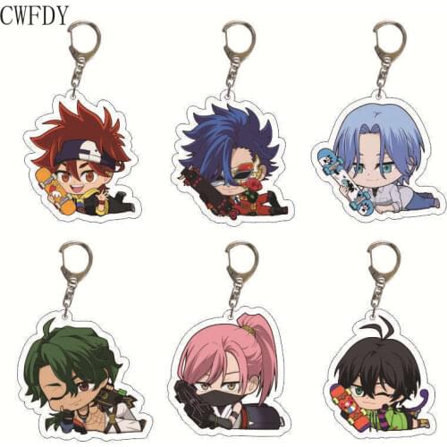 Anime SK8 The Infinity Acrylic Keychain SK8 Miya REKI Cherry Blossom Two Side Pendant Key Ring Jewelry For Fans Collection Gifts