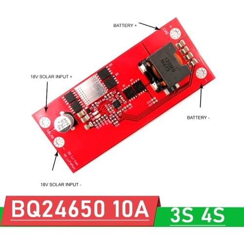 BQ24650 10A Charging MPPT Solar panel Controller 3S 4S 12V Li-ion LifePo4 lithium Battery charger Board 18v Solar Input