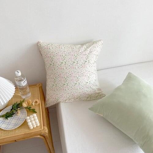 Pillow case car sofa cushion cover solid color office simple pillow case home living room decoration pure cotton pillow case