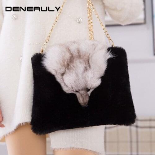 DENERULY Women's Fur Bags