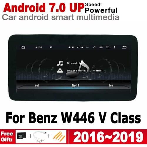 For Mercedes Benz W446 V Class 2016 2017 2018 2019 NTG Android 7.0 up Car radio GPS multimedia player Navigation Map 2 Din