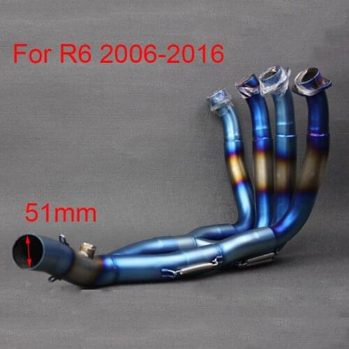For Yamaha YZF-R6 2006-2017 R6 Motorcycle Exhaust Muffler Pipe Modified Stainess Steel Front Pipe Tube Full System YZF R6 06-17