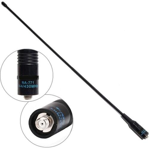 NA-771 Antenna 15.6-Inch Whip Dual Band UV VHF/UHF 144/430Mhz Antennas SMA-F, for BaoFeng UV-82 UV-B5 GT-3 BF-F8HP UV-5RA UV-5RE