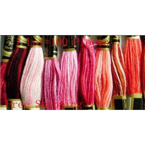 Worldwide Cotton Cross Stitch Thread 1L0T=100PIECES Free Shipping
